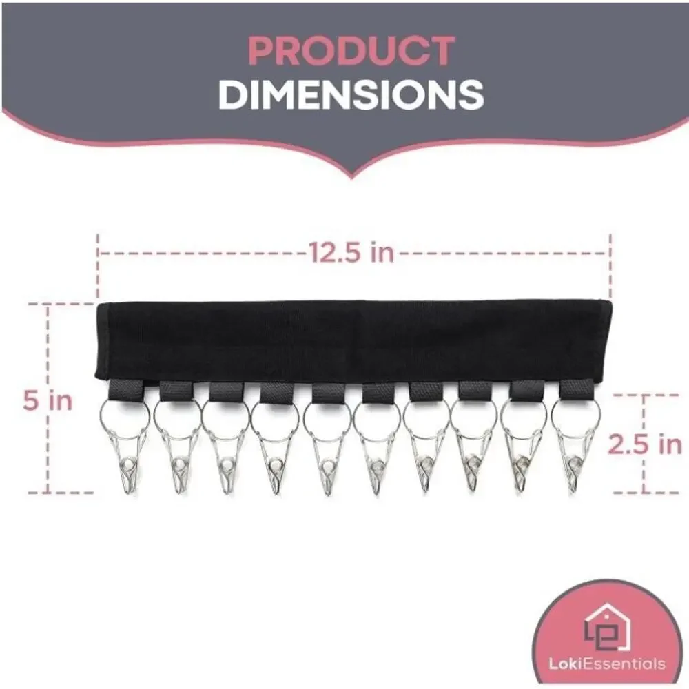 LOKI-ESSENTIALS BRA/Belts/Scarf/Hats/Socks Organizer Hanger Attachment--2 pack